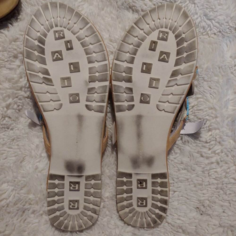 Rialto Comfort Beaded Rhinestone Starfish Thong Sandal Padded 9.5 - Picture 5 of 8